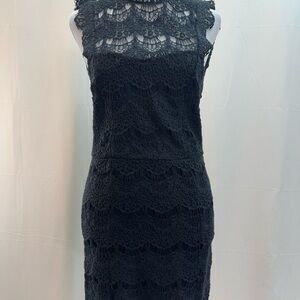 Free People Black Lace Backless Dress S